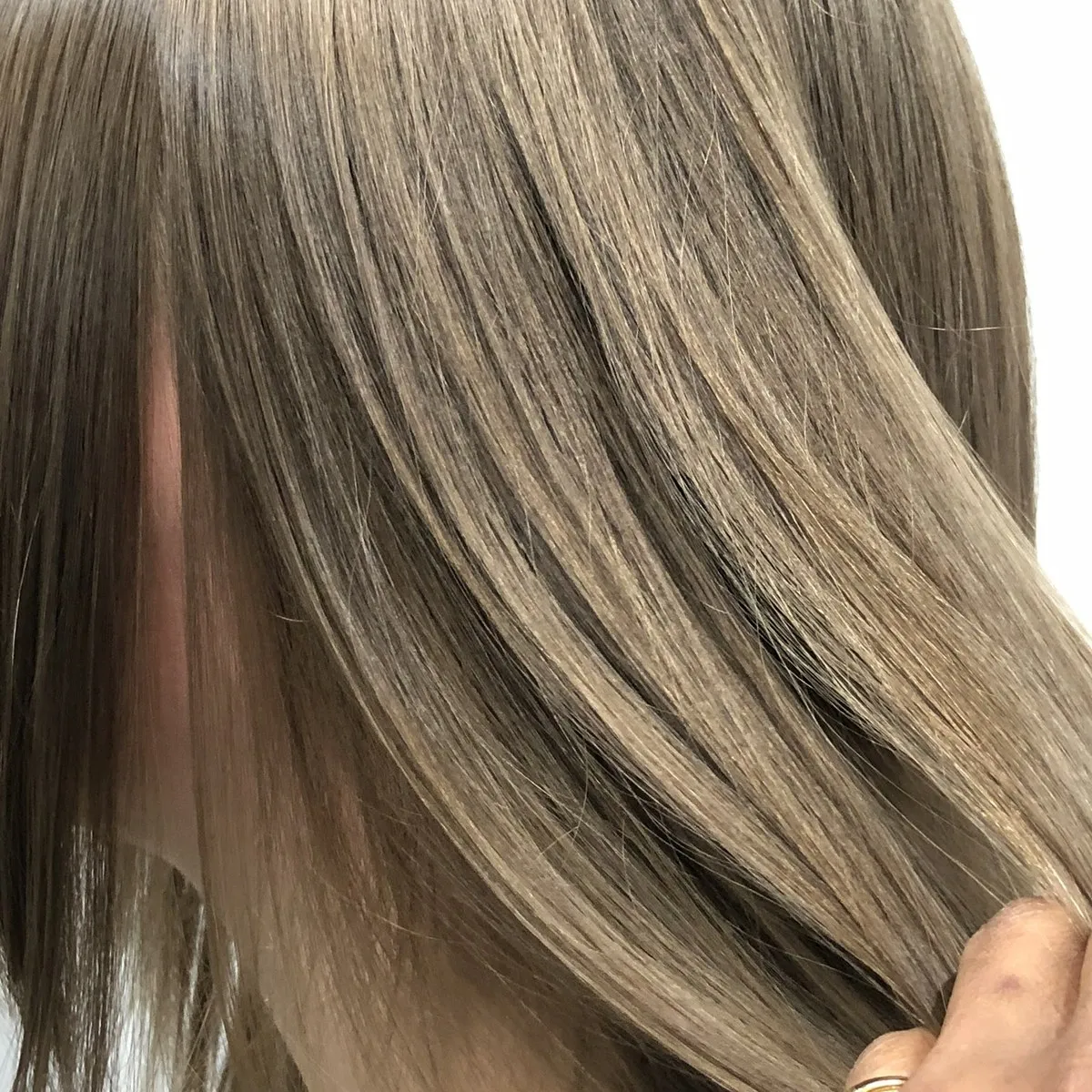 Ash blonde foil highlights texture at DC Hair Lounge