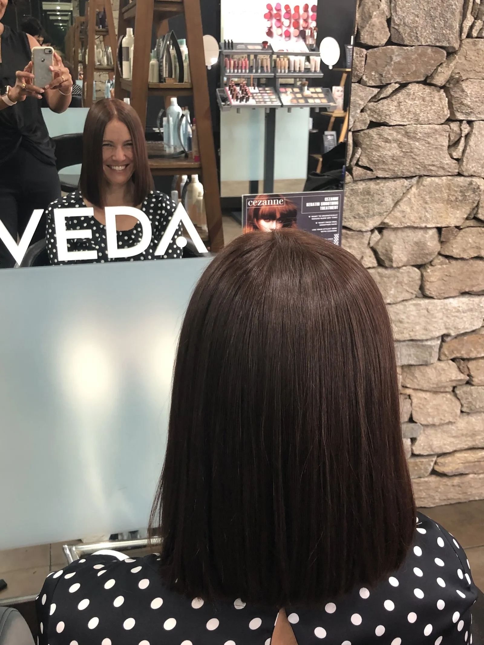 Dark chocolate sleek bob colour at DC Hair Lounge Baulkham Hills