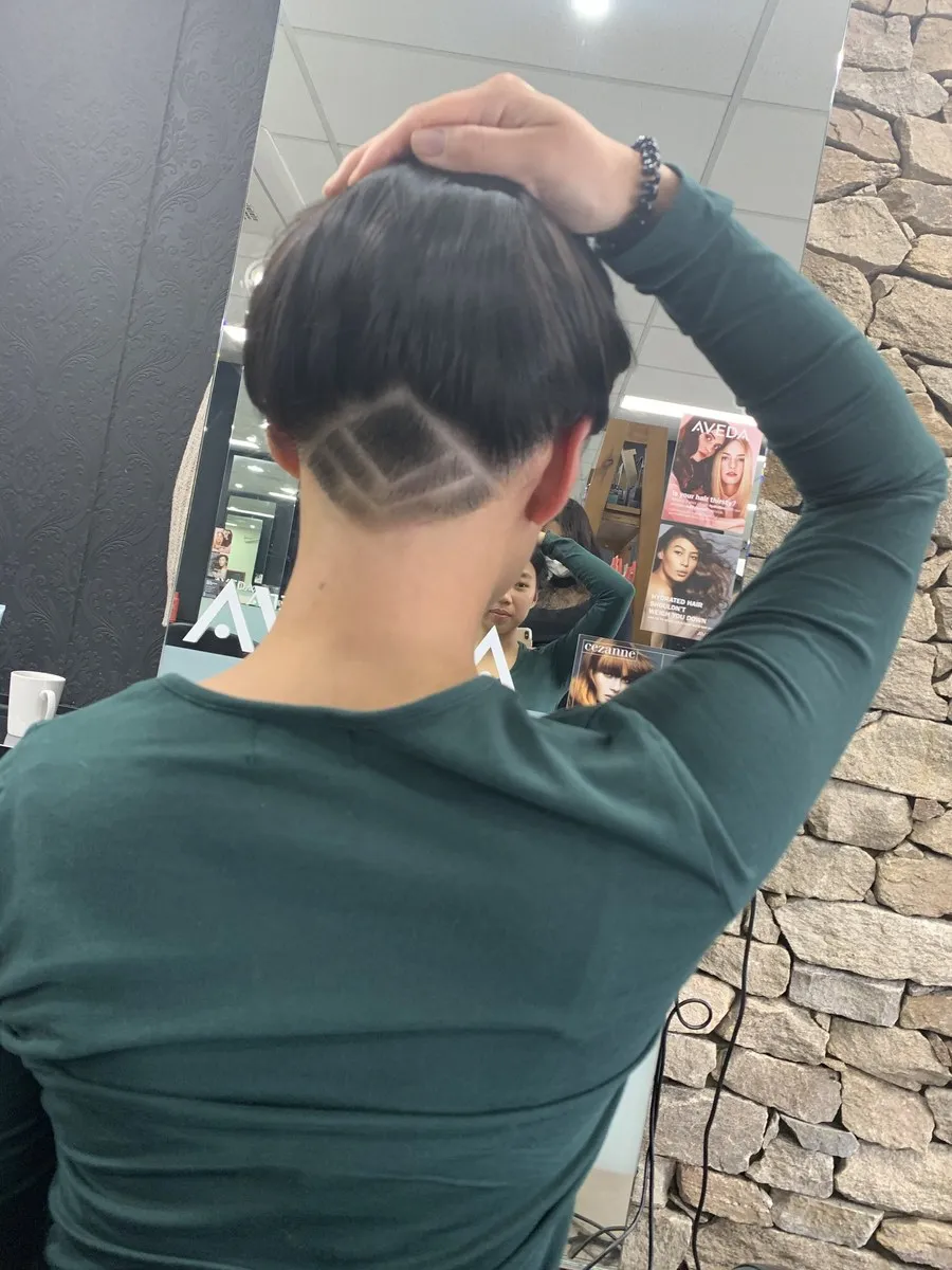 Geometric undercut design at DC Hair Lounge