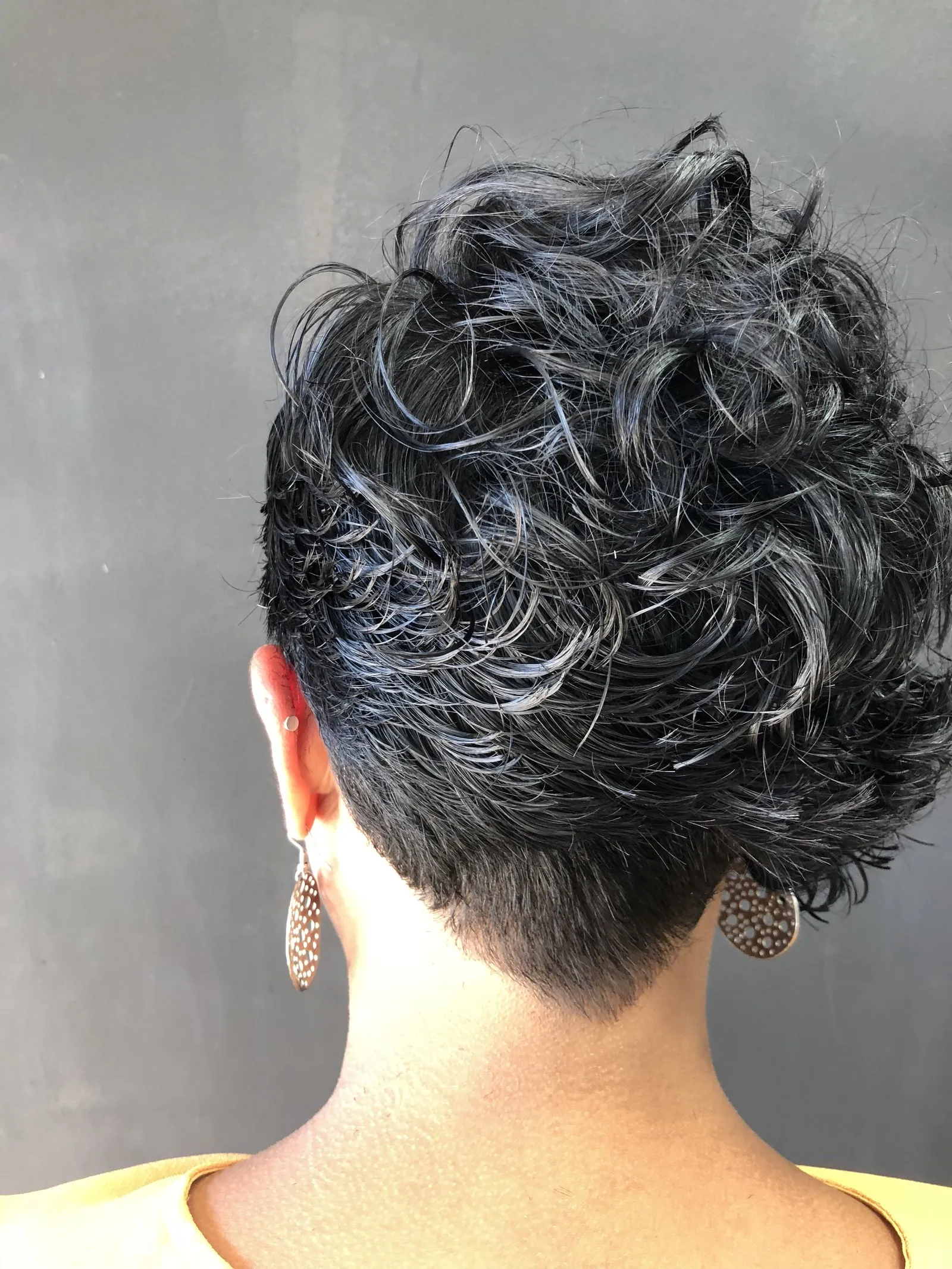 Dark short textured pixie styling at DC Hair Lounge Baulkham Hills